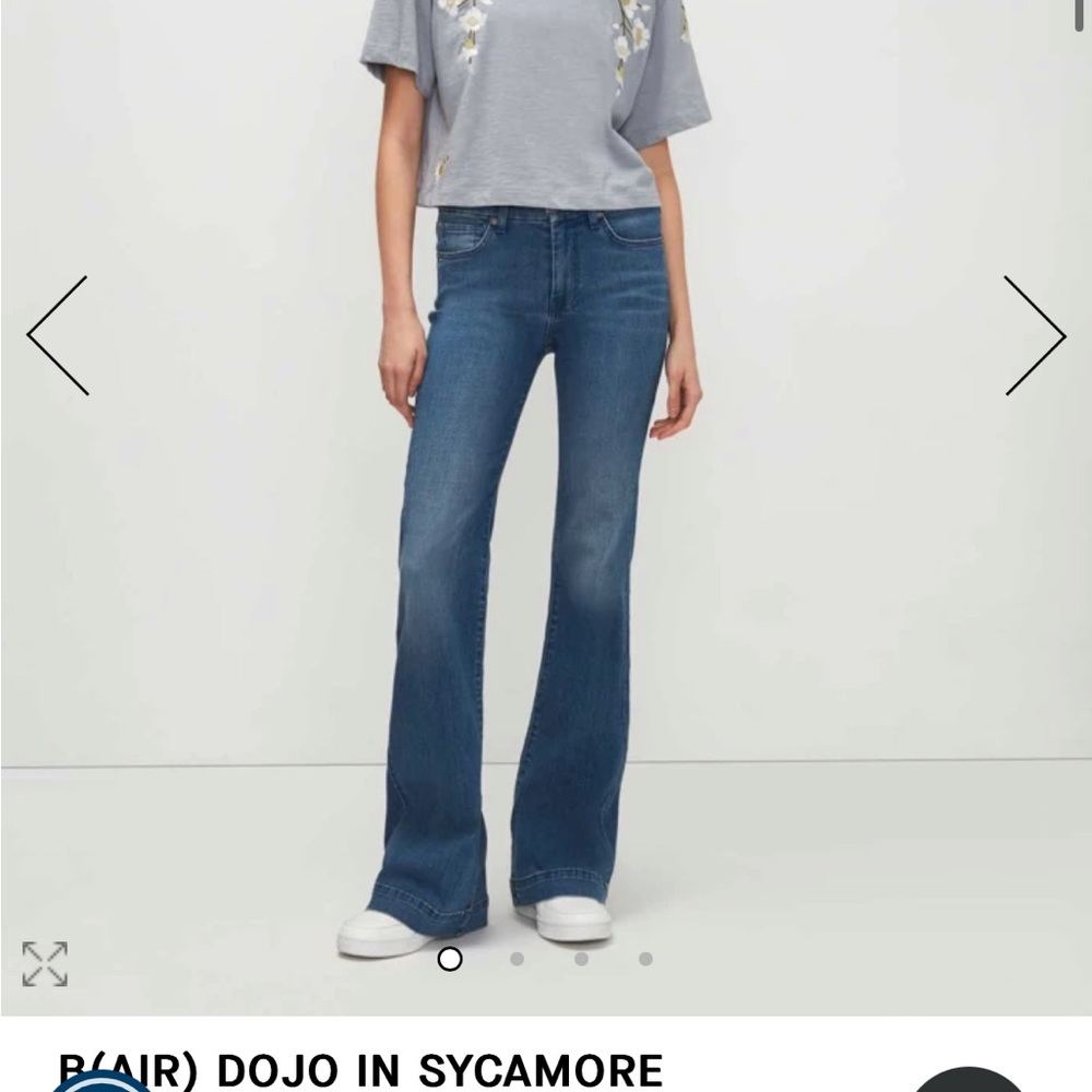 7 for all mankind dojo b(air) denim flare leg trouser jeans